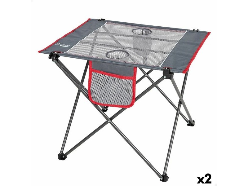 Сгъваема масичка Aktive Къмпинг Сив 62 x 50 x 50 cm (2 броя)