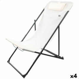 Полулегнал шезлонг Aktive Бял 53 x 87 x 78 cm (4 броя)