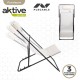 Полулегнал шезлонг Aktive Бял 53 x 87 x 78 cm (4 броя) Полулегнал шезлонг Aktive Бял 53 x 87 x 78 cm (4 броя)