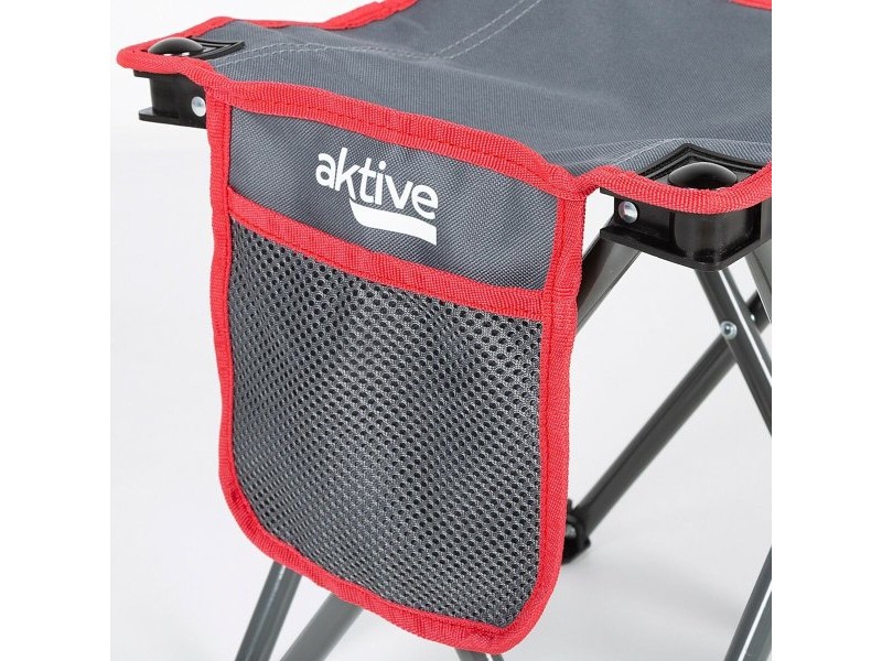 Табуретка Aktive Сгъваем Къмпинг Сив 30 x 32 x 30 cm (4 броя)