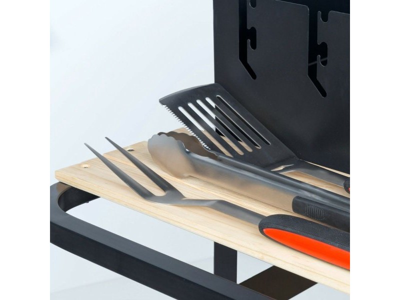 Комплект Прибори за Барбекю Aktive 3 Части Барбекю Неръждаема стомана 9 x 41 x 5 cm (4 броя)