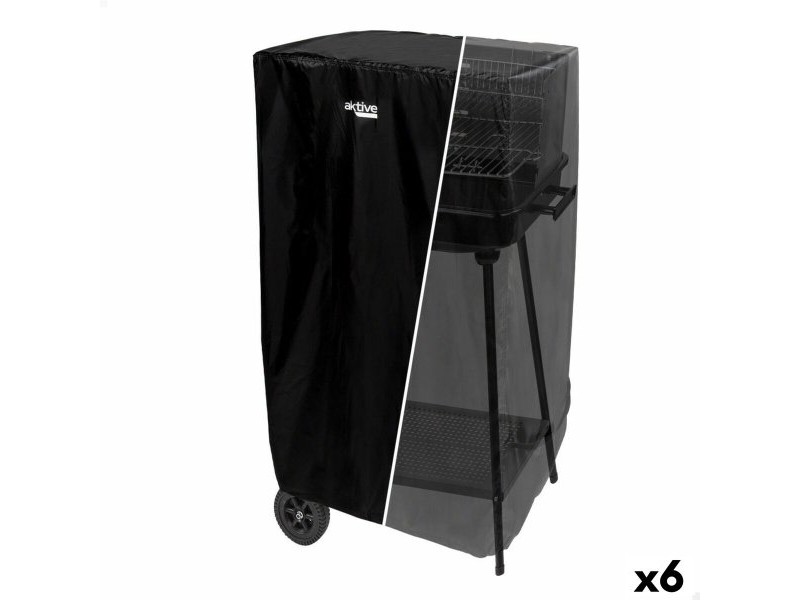Защитно покритие за барбекю Aktive Черен 6 броя 74,5 x 109 x 64,5 cm