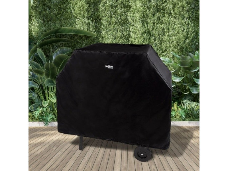 Защитно покритие за барбекю Aktive Черен 4 броя 142 x 120 x 60 cm