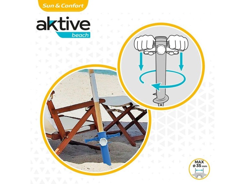 Метален прът за Чадър Aktive Плаж 16 x 32 x 9,5 cm (20 броя) Метален прът за Чадър Aktive Плаж 16 x 32 x 9,5 cm (20 броя)