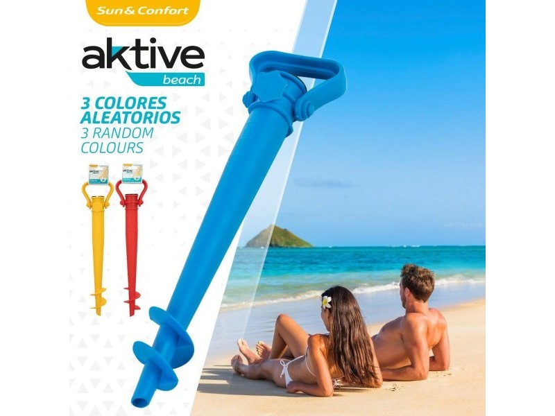 Метален прът за Чадър Aktive Плаж Пластмаса 10 x 43 x 5,5 cm (24 броя)