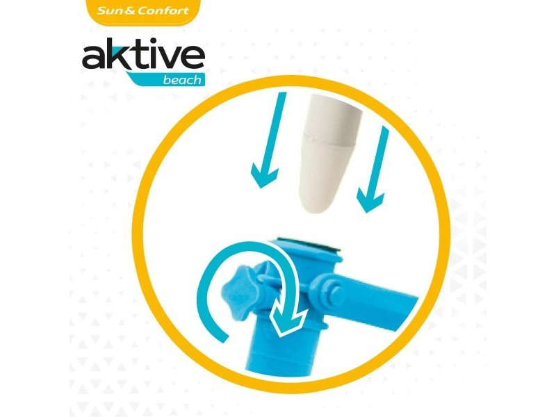 Метален прът за Чадър Aktive Плаж Пластмаса 10 x 43 x 5,5 cm (24 броя)