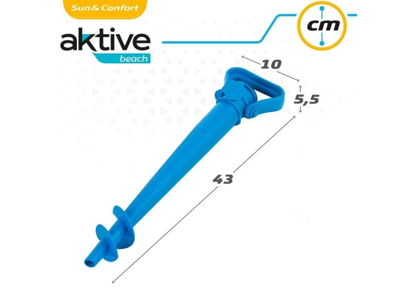 Метален прът за Чадър Aktive Плаж Пластмаса 10 x 43 x 5,5 cm (24 броя)