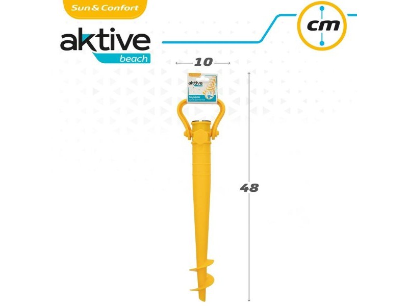 Метален прът за Чадър Aktive Плаж Пластмаса 10 x 43 x 5,5 cm (24 броя)