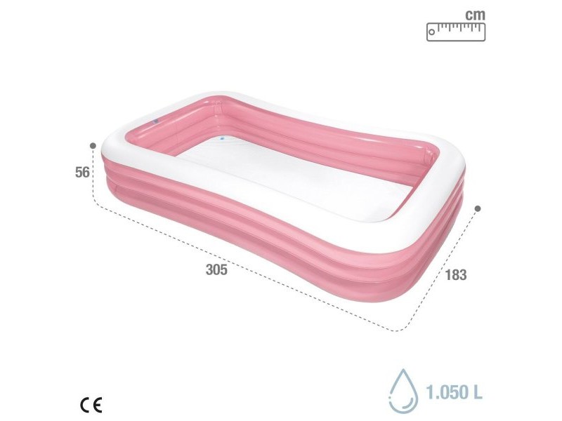 Детски басейн Intex 1050 L 305 x 56 x 183 cm Розов (2 броя) Детски басейн Intex 1050 L 305 x 56 x 183 cm Розов (2 броя)