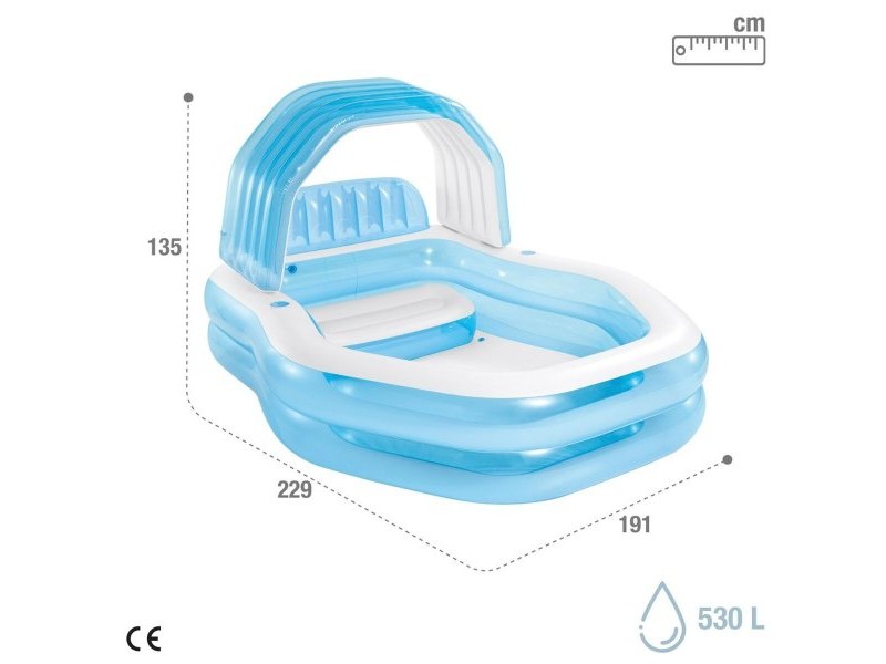 Надуваем Басейн Intex Син 530 l 229 x 135 x 191 cm (2 броя)