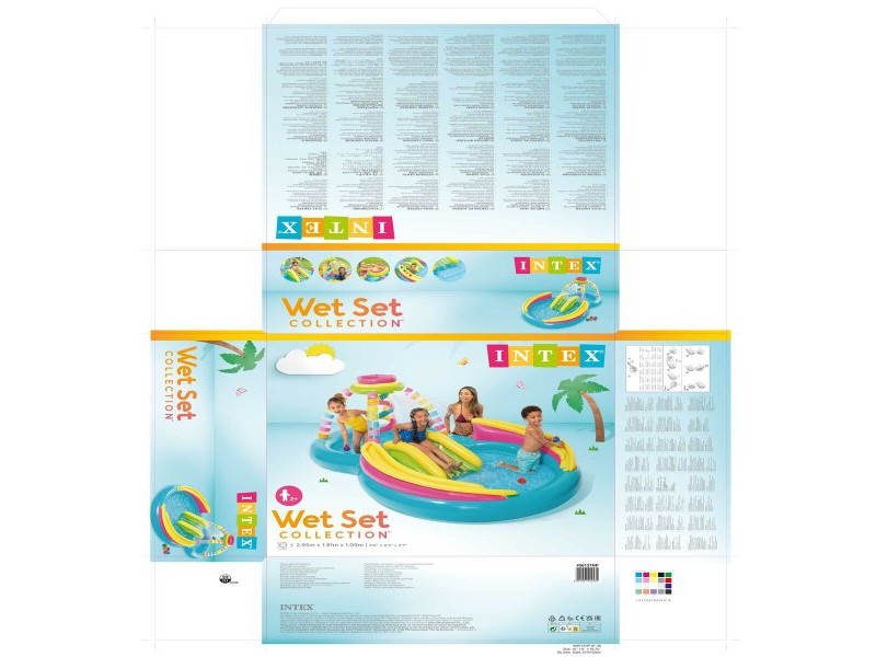 Детски басейн Intex Дъга 374 L 295 x 109 x 191 cm (2 броя)