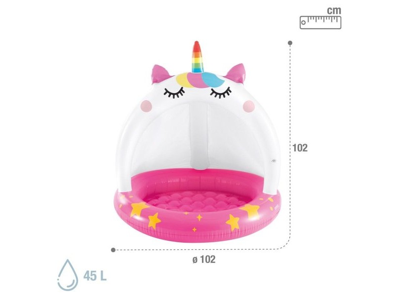Детски басейн Intex Котка Еднорог 45 L 101 x 102 x 102 cm (6 броя)