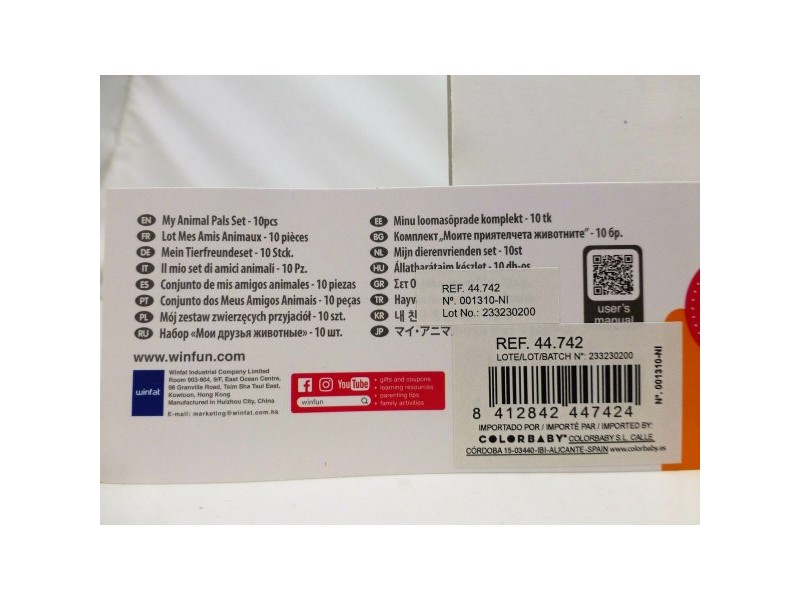 Комплект Животни от Фермата Winfun Пластмаса 10 Части 6 x 5,5 x 5 cm (6 броя) Комплект Животни от Фермата Winfun Пластмаса 10 Части 6 x 5,5 x 5 cm (6 броя)