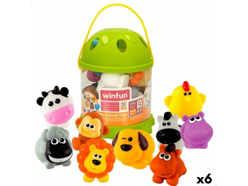 Комплект Животни от Фермата Winfun Пластмаса 10 Части 6 x 5,5 x 5 cm (6 броя)