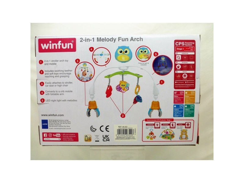 Бебешка Играчка Въртележка Winfun Плат Пластмаса 43 x 41 x 21,5 cm (6 броя)