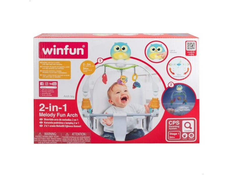 Бебешка Играчка Въртележка Winfun Плат Пластмаса 43 x 41 x 21,5 cm (6 броя)