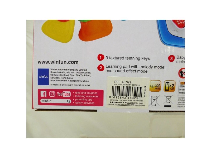 Комплект Играчки за Бебета Winfun 3 Части 13 x 18,5 x 2,5 cm (6 броя)