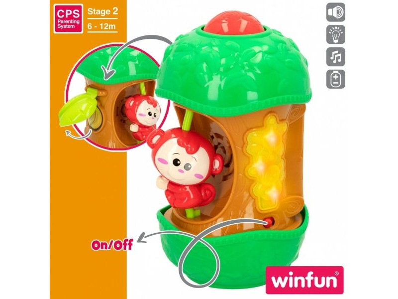 Интерактивна Играчка за Бебе Winfun Маймуна 11,5 x 20,5 x 11,5 cm (6 броя)