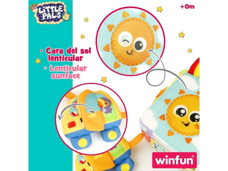 Бебешка Играчка Въртележка Winfun Плат Пластмаса 11,5 x 11,5 x 11,5 cm (6 броя)