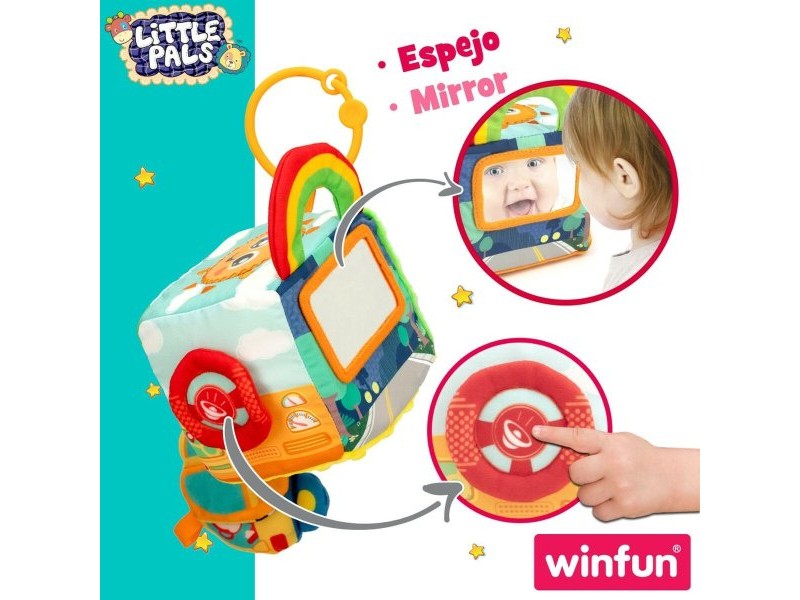Бебешка Играчка Въртележка Winfun Плат Пластмаса 11,5 x 11,5 x 11,5 cm (6 броя)