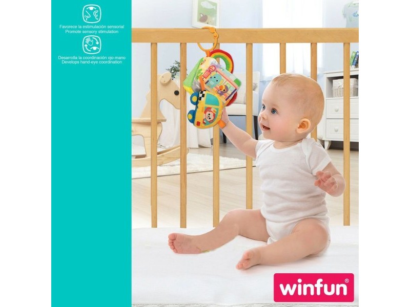Бебешка Играчка Въртележка Winfun Плат Пластмаса 11,5 x 11,5 x 11,5 cm (6 броя)