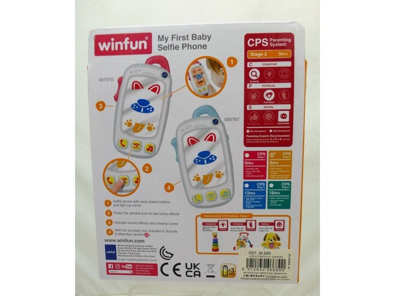 Играчка Телефон Winfun Бял 9 x 15,5 x 3,8 cm (6 броя)