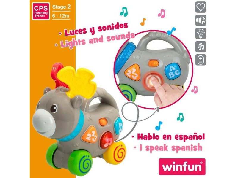Играчка за дърпане Winfun Лос 17 x 17 x 7,5 cm (6 броя)