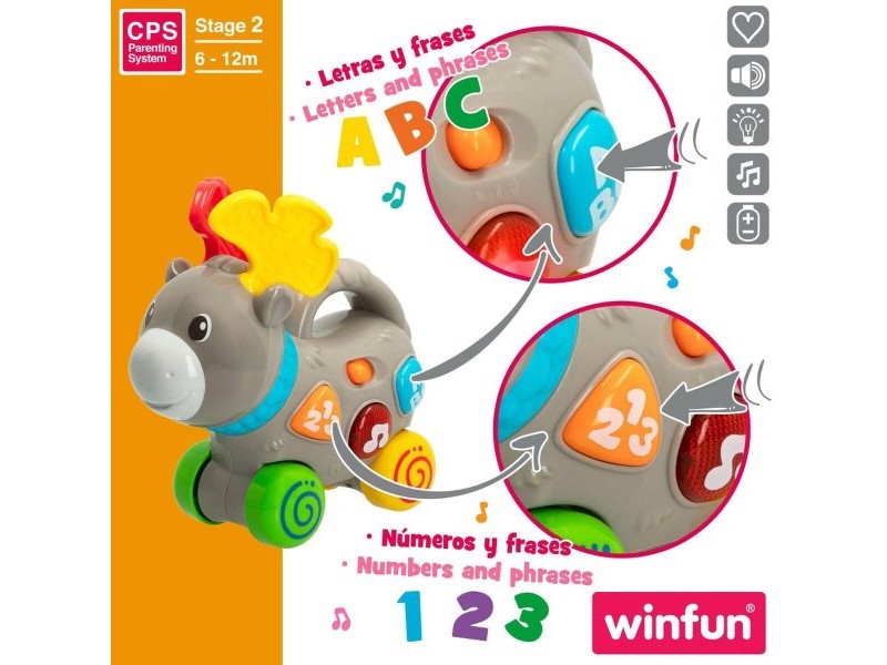 Играчка за дърпане Winfun Лос 17 x 17 x 7,5 cm (6 броя)
