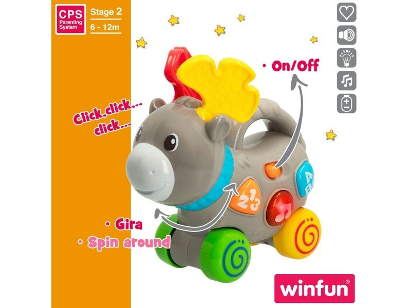 Играчка за дърпане Winfun Лос 17 x 17 x 7,5 cm (6 броя)