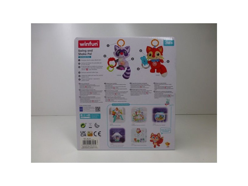 Плюшена Дрънкалка Winfun Миеща Мечка 14,5 x 20 x 9,5 cm (6 броя)