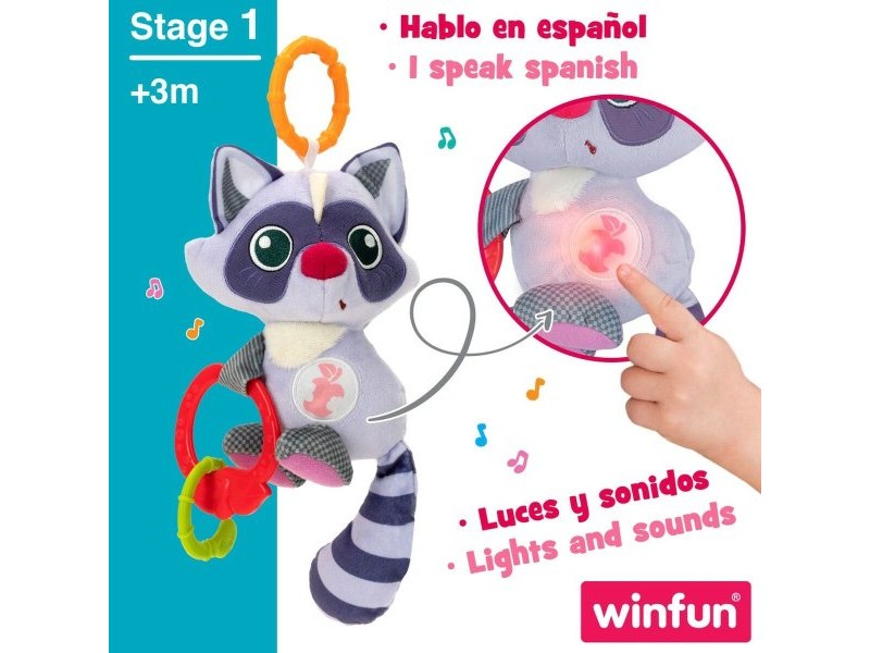 Плюшена Дрънкалка Winfun Миеща Мечка 14,5 x 20 x 9,5 cm (6 броя)