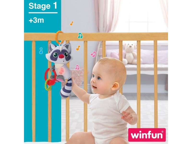 Плюшена Дрънкалка Winfun Миеща Мечка 14,5 x 20 x 9,5 cm (6 броя)