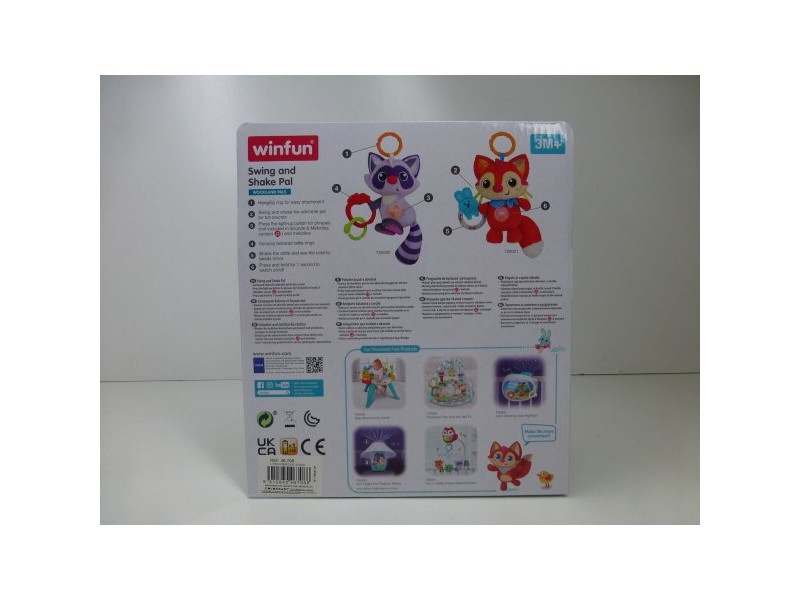 Плюшена Дрънкалка Winfun Лисица 13,5 x 26,5 x 7,5 cm (6 броя)