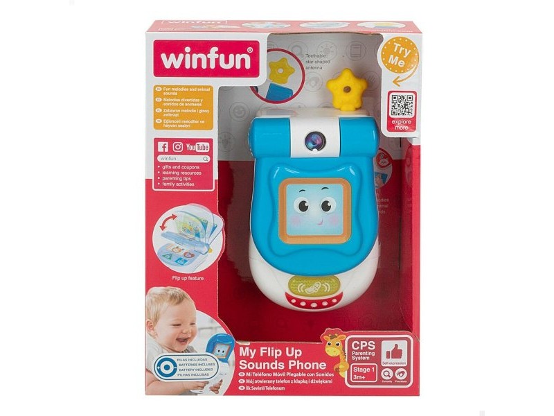 Играчка Телефон Winfun 7 x 13,5 x 4,1 cm (6 броя)