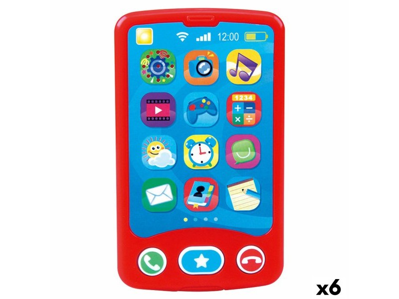 Играчка Телефон PlayGo Червен 6,8 x 11,5 x 1,5 cm (6 броя)