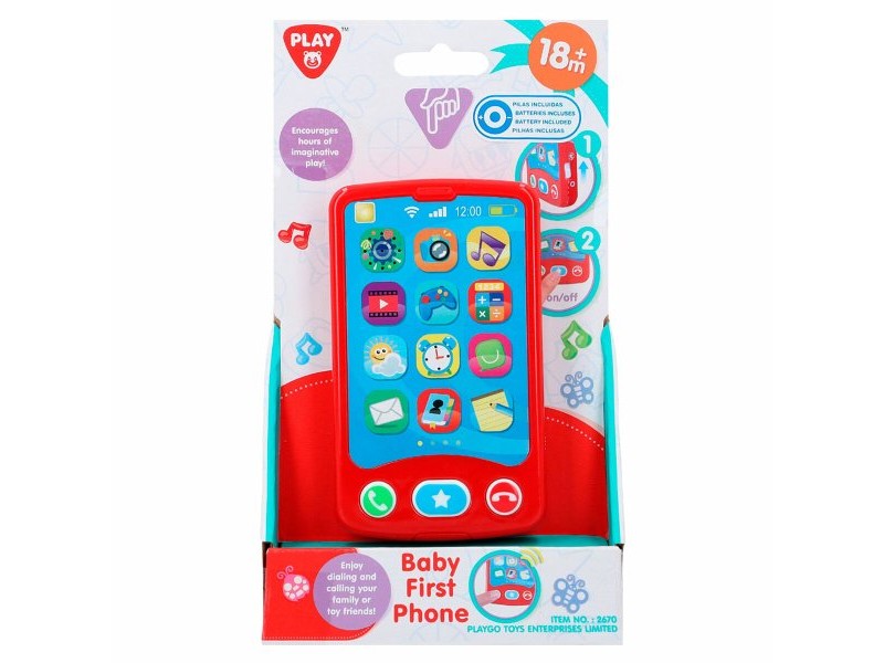 Играчка Телефон PlayGo Червен 6,8 x 11,5 x 1,5 cm (6 броя)