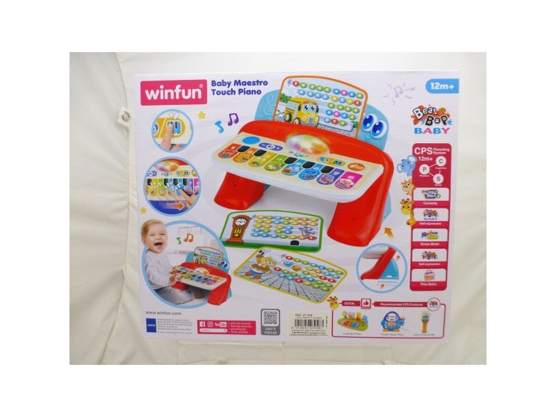 Интерактивно Пиано за Бебета Winfun 27 x 16 x 18 cm (2 броя)