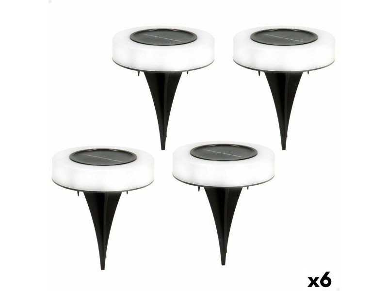 Комплект слънчеви градински колове Aktive 4 Части ABS 10,5 x 12,5 x 10,5 cm (6 броя)