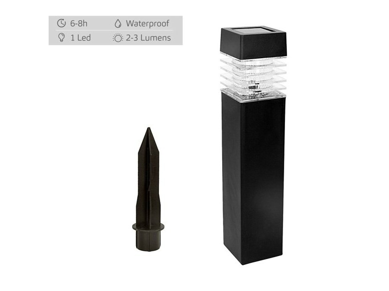 Комплект слънчеви градински колове Aktive 4 Части Пластмаса 6 x 39,5 x 6 cm (4 броя)