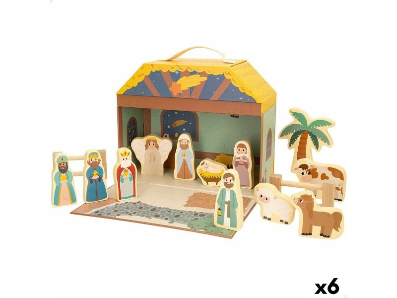 Рождествена Коледна Сцена Woomax Дървен Пластмаса 25 x 20 x 24,5 cm 15 Части