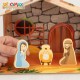 Рождествена Коледна Сцена Woomax Дървен Картон 22 x 16 x 12 cm 11 Части