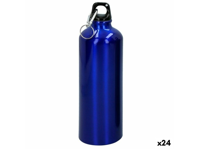 Бутилка за вода Aktive 750 ml Карабинер Алуминий 7 x 25 x 7 cm (24 броя)