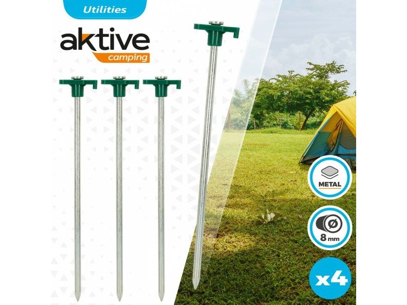 Колчета за къмпинг Aktive 25 cm 4 Части Ø 8 mm (24 броя)