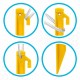 Колчета за къмпинг Aktive 6 Части (24 броя)
