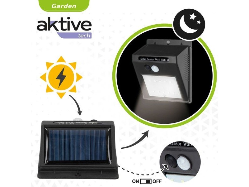 LED светлина със сензор за движение Aktive Пластмаса 9 x 12 x 5 cm (6 броя)