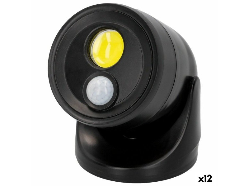 LED светлина със сензор за движение Aktive Пластмаса 10,5 x 12,5 x 13,5 cm (12 броя)