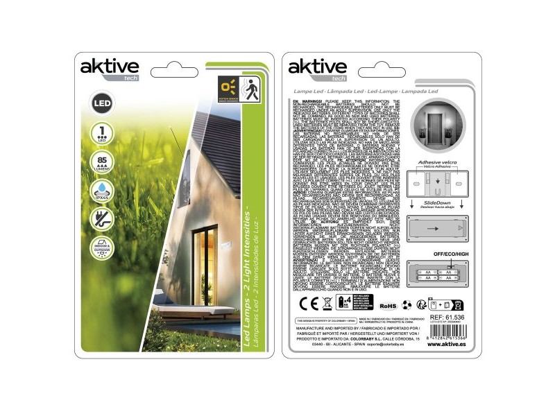 LED лампа Aktive Стена Навън Пластмаса (12 броя)