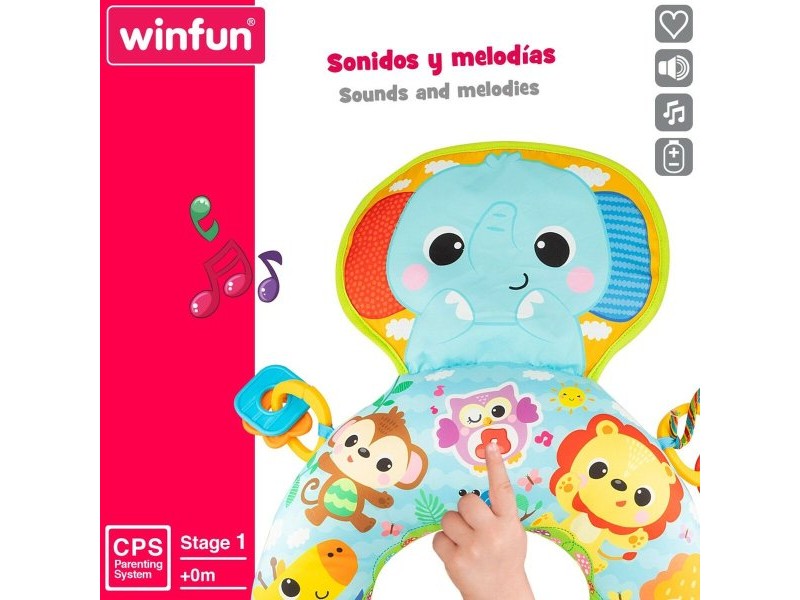 Музикална Играчка Winfun 32 x 8,5 x 42 cm (2 броя) Възглавница Дрънкалка
