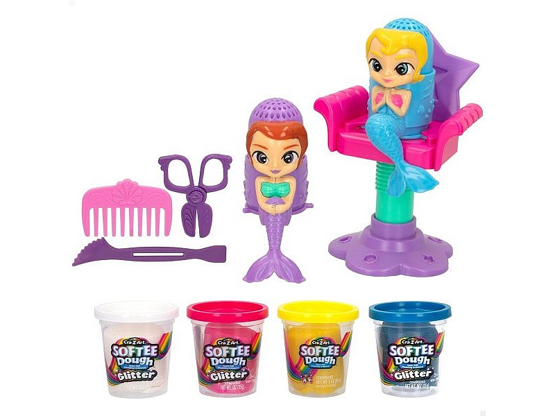Игра от Пластелин Cra-Z-Art Softee Dough Коса sirenas (4 броя)