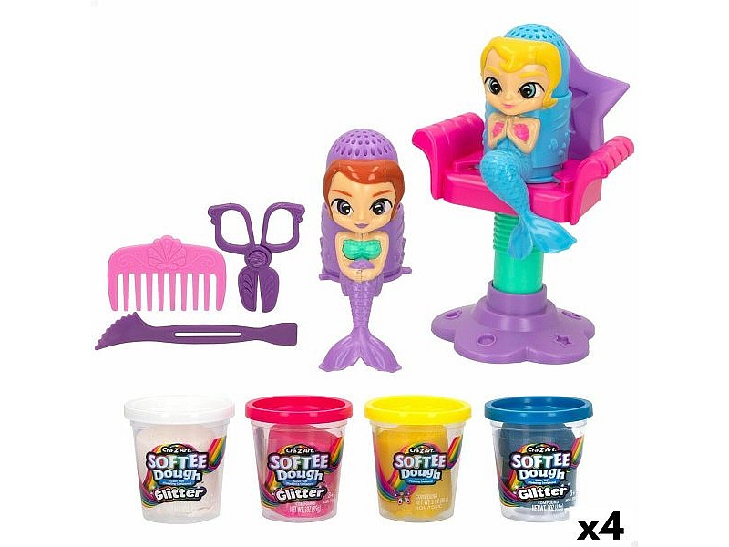 Игра от Пластелин Cra-Z-Art Softee Dough Коса sirenas (4 броя)